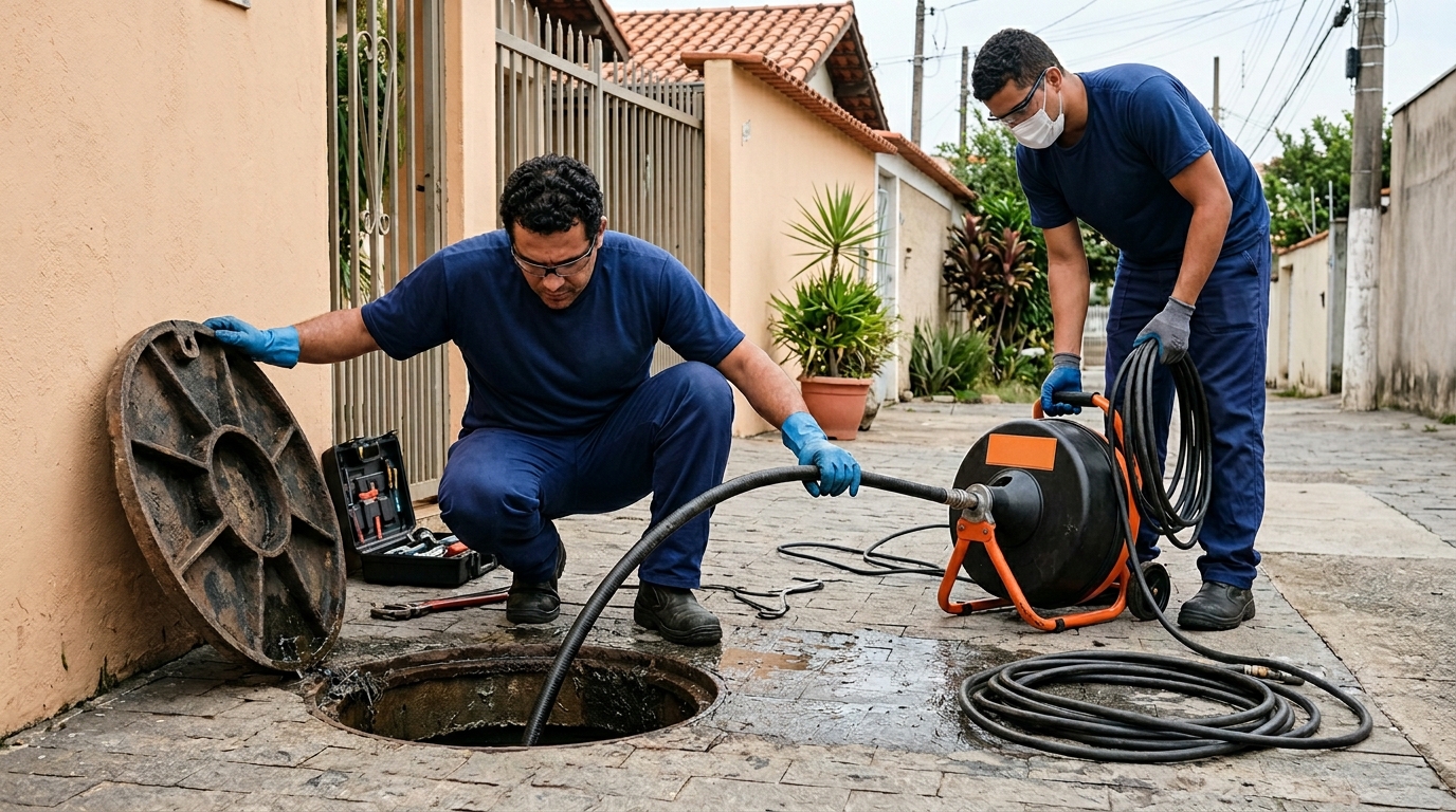 Desentupimento de esgoto em Campinas-SP